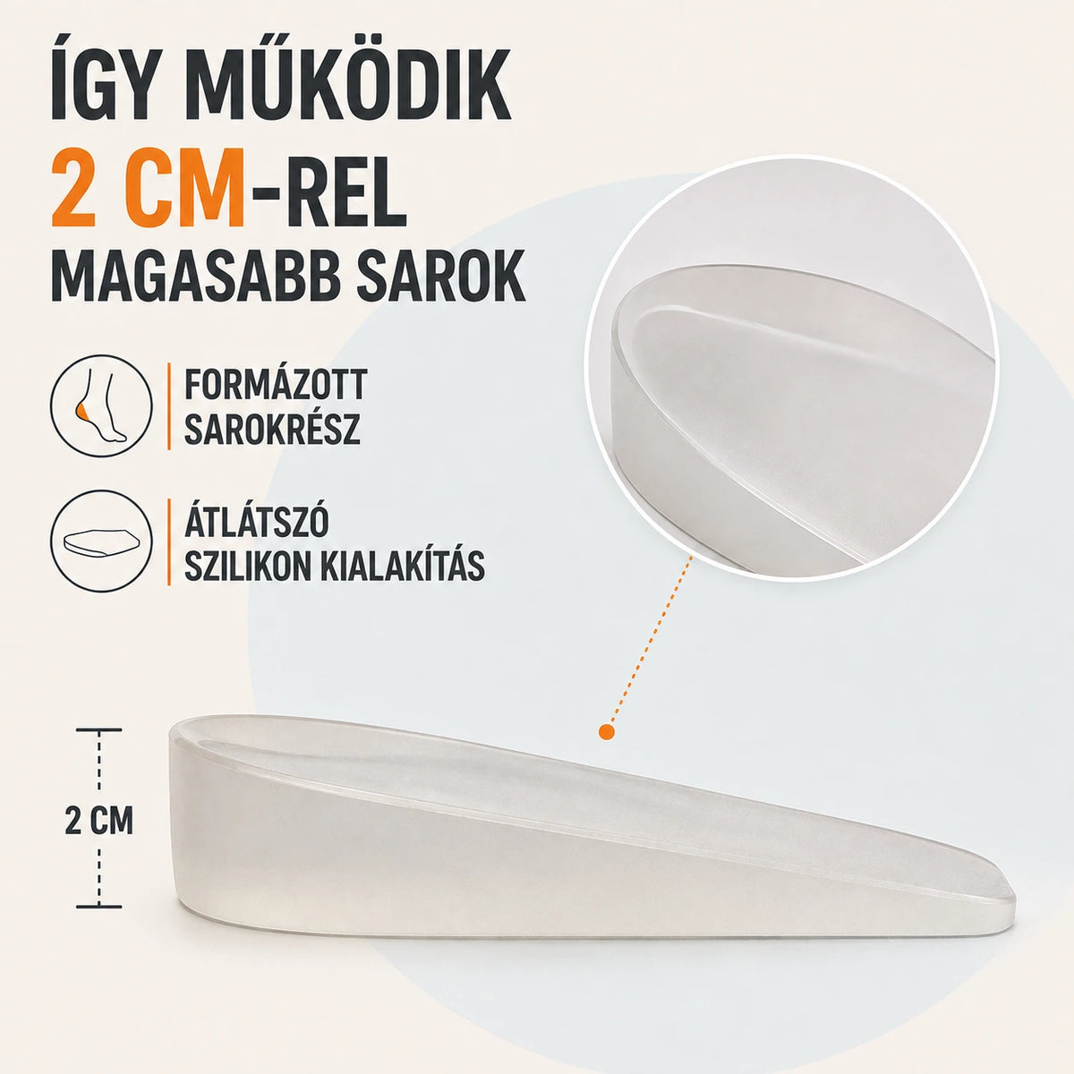 1 pár HITALLER AIR 2 cm - Férfi