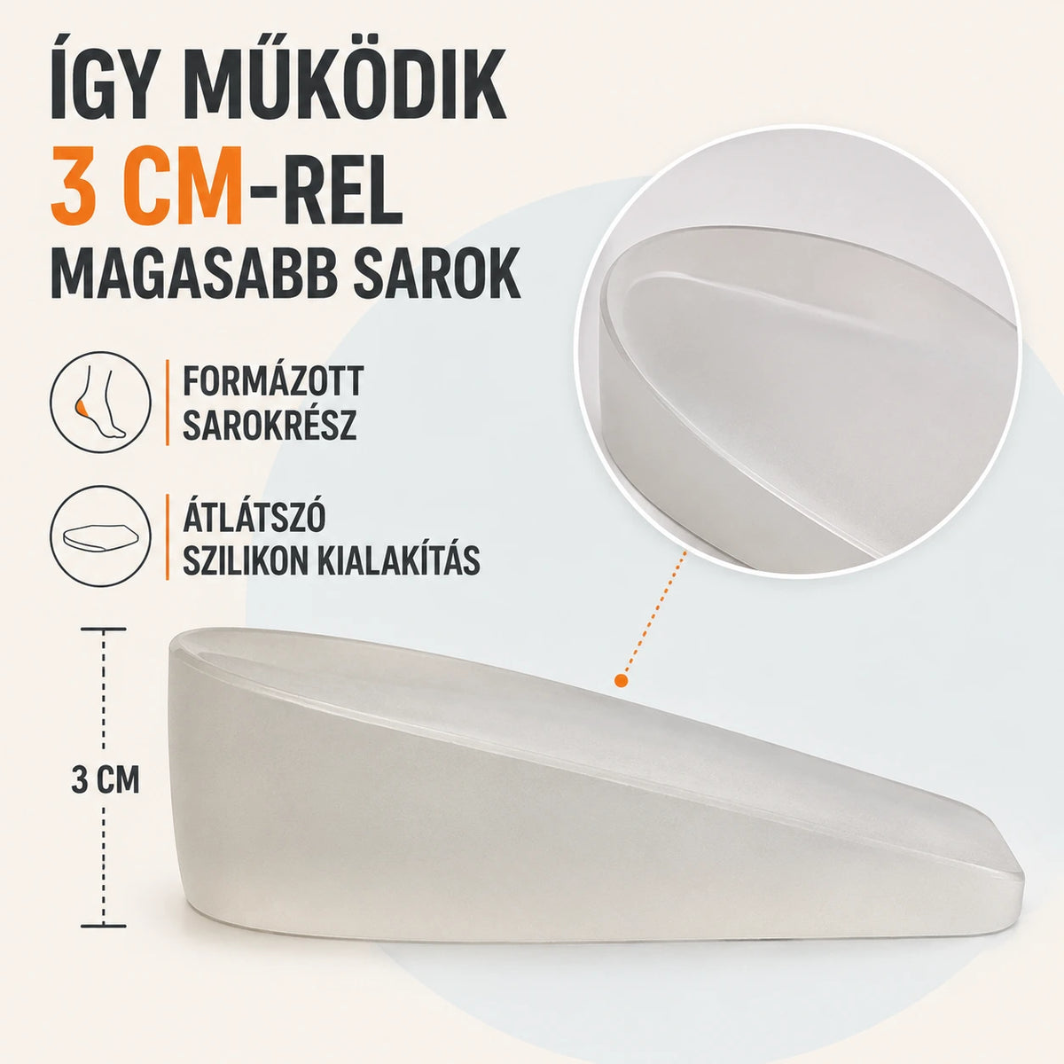 1 pár HITALLER AIR MAX  3 cm - Férfi