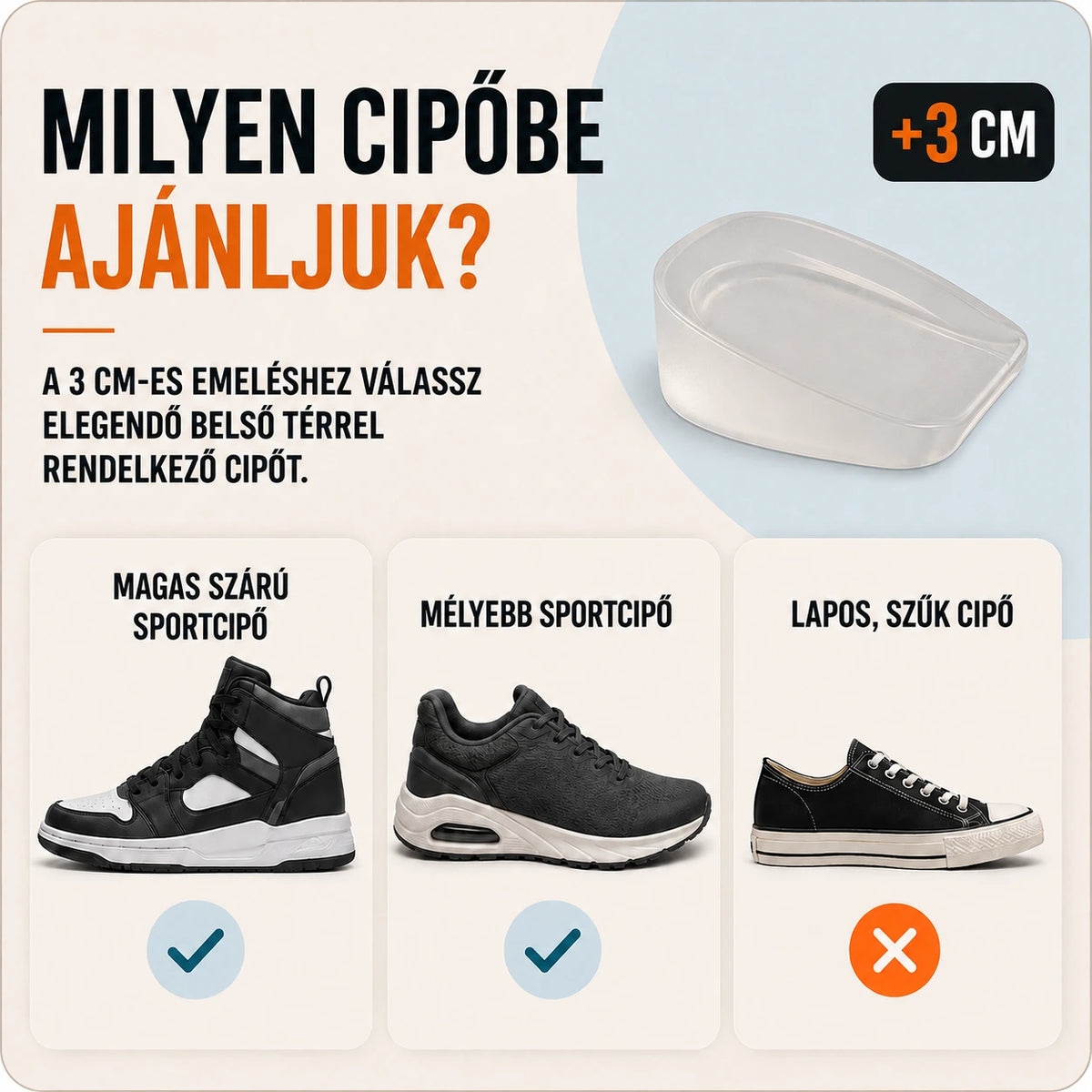 HITALLER AIR MAX betét zárt cipőben