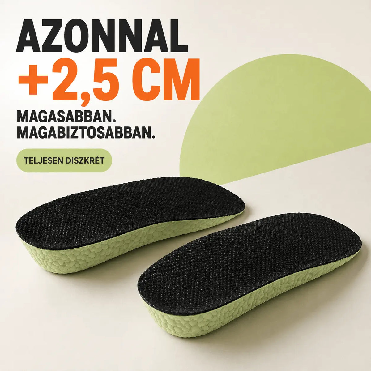 Egy pár HITALLER TWO magasságnövelő talpbetét 2,5 cm - unisex