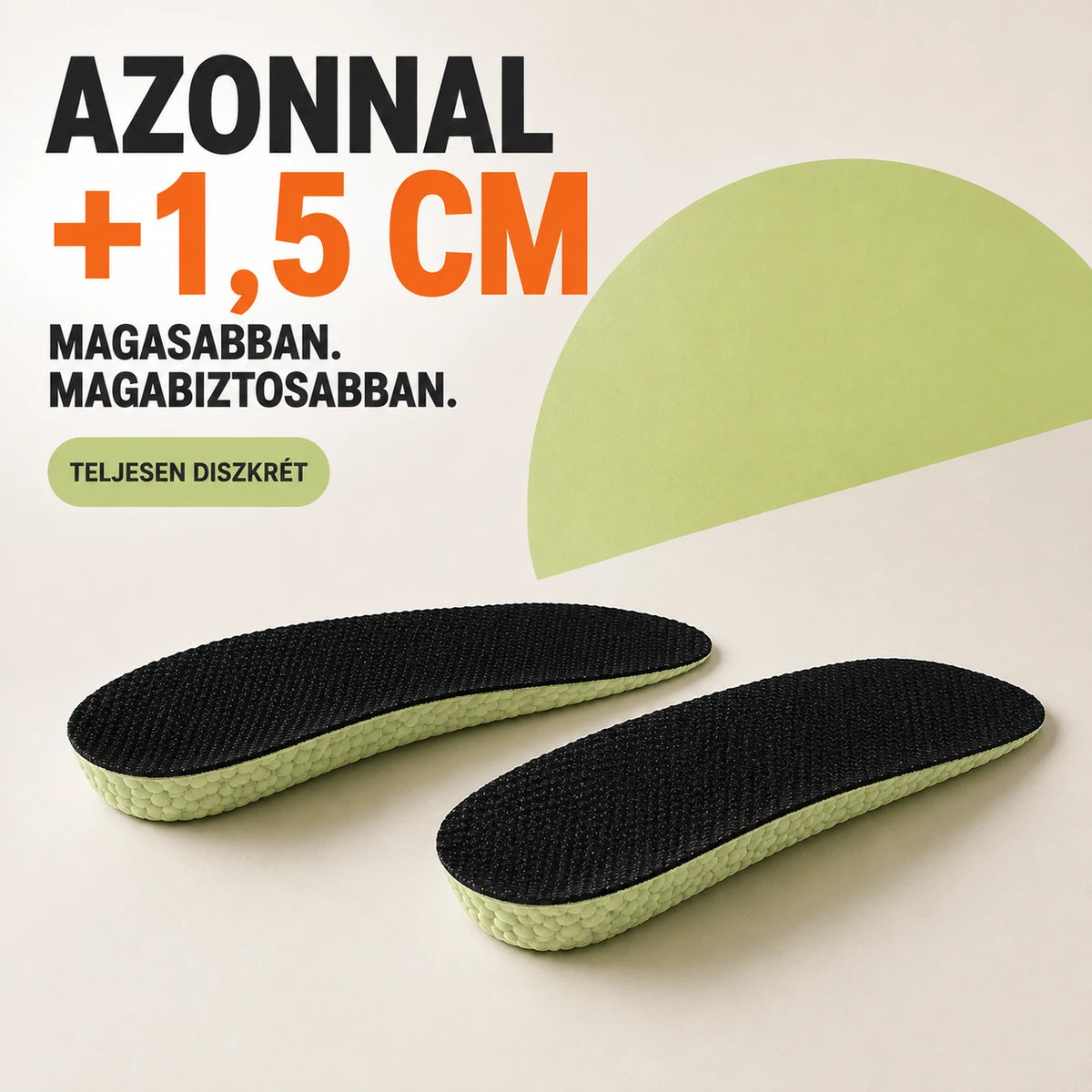 Egy pár HITALLER ONE magasságnövelő talpbetét 1,5 cm - unisex