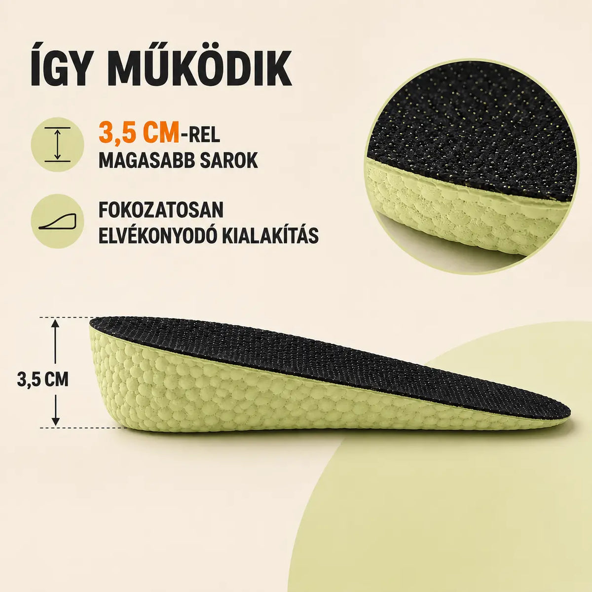 HITALLER EXTRA 3,5 cm-es magasságnövelő talpbetét